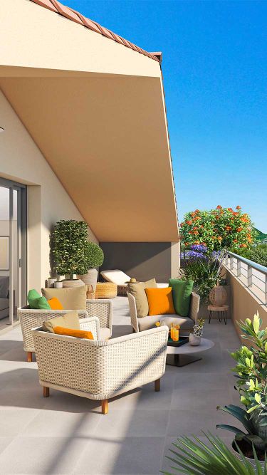 appartement cogedim Toulon La Garde vue terrasse mobile