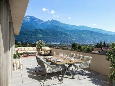 visuel quartier résidence Bellicime cogedim Saint-Nazaire-les-Eyme - vue montagne