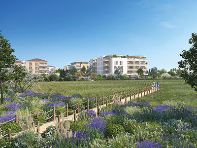 résidence Les Sensorielles immobilier neuf cogedim visuel jardin