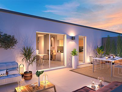résidence New Link Strasbourg Cogedim immobilier appartement neuf avec terrasse