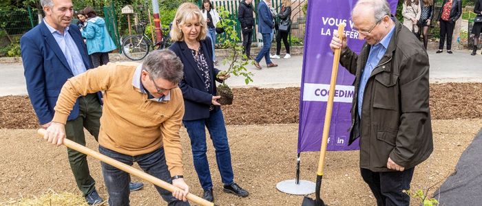 Cogedim Est et la ville de Schiltigheim s'engagent pour l'environnement avec la plantation d'une forêt Miyawaki de 1000 arbres dans l’éco-quartier Fischer